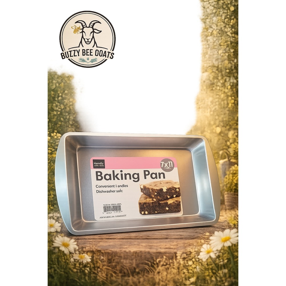 Handy Helpers 11x7 Inch Nonstick Metal Baking Pan Rectangle Brownie Cake Pan